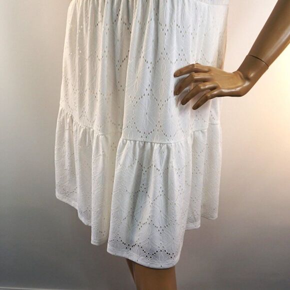 JESSICA HOWARD Petite Eyelet Flutter Sleeve Dress Size 10 - Picture 7 of 13